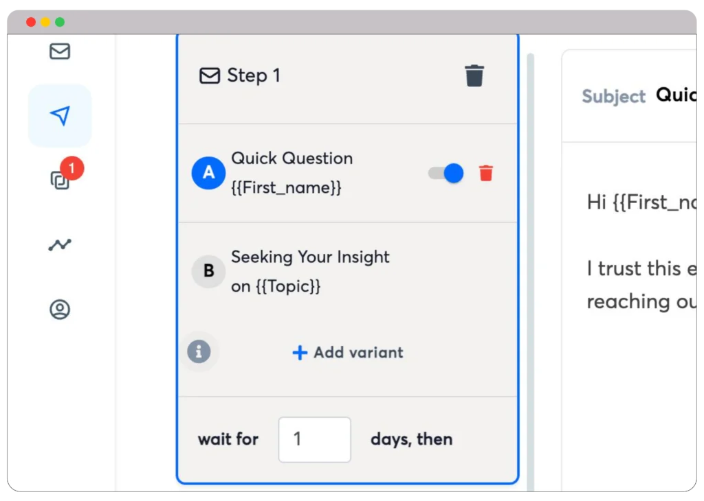 ABTesting option in campaigns