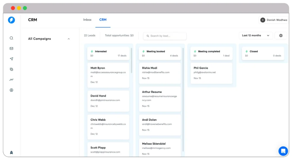 Snov.io vs Instantly.ai: Battle of Email Outreach Tools 10 CRM feature in Instantly