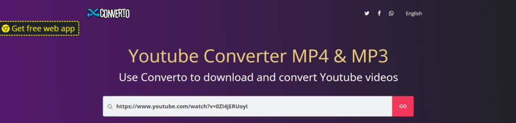 Conversion and downloading options in Converto
