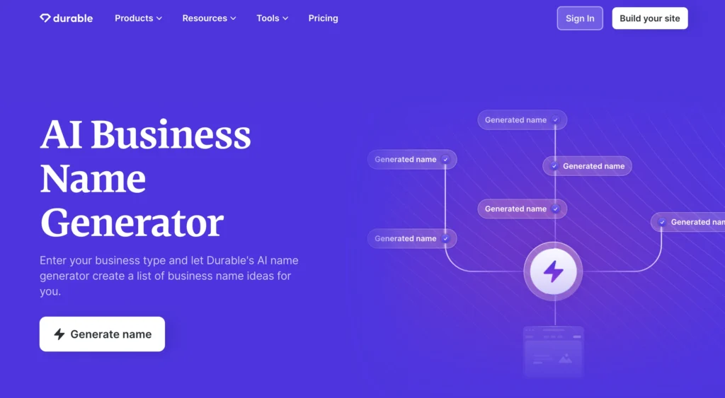 Durable business name generator