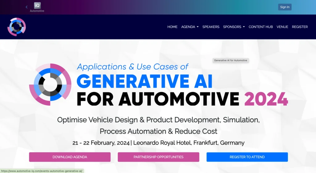 Generative AI for automotive