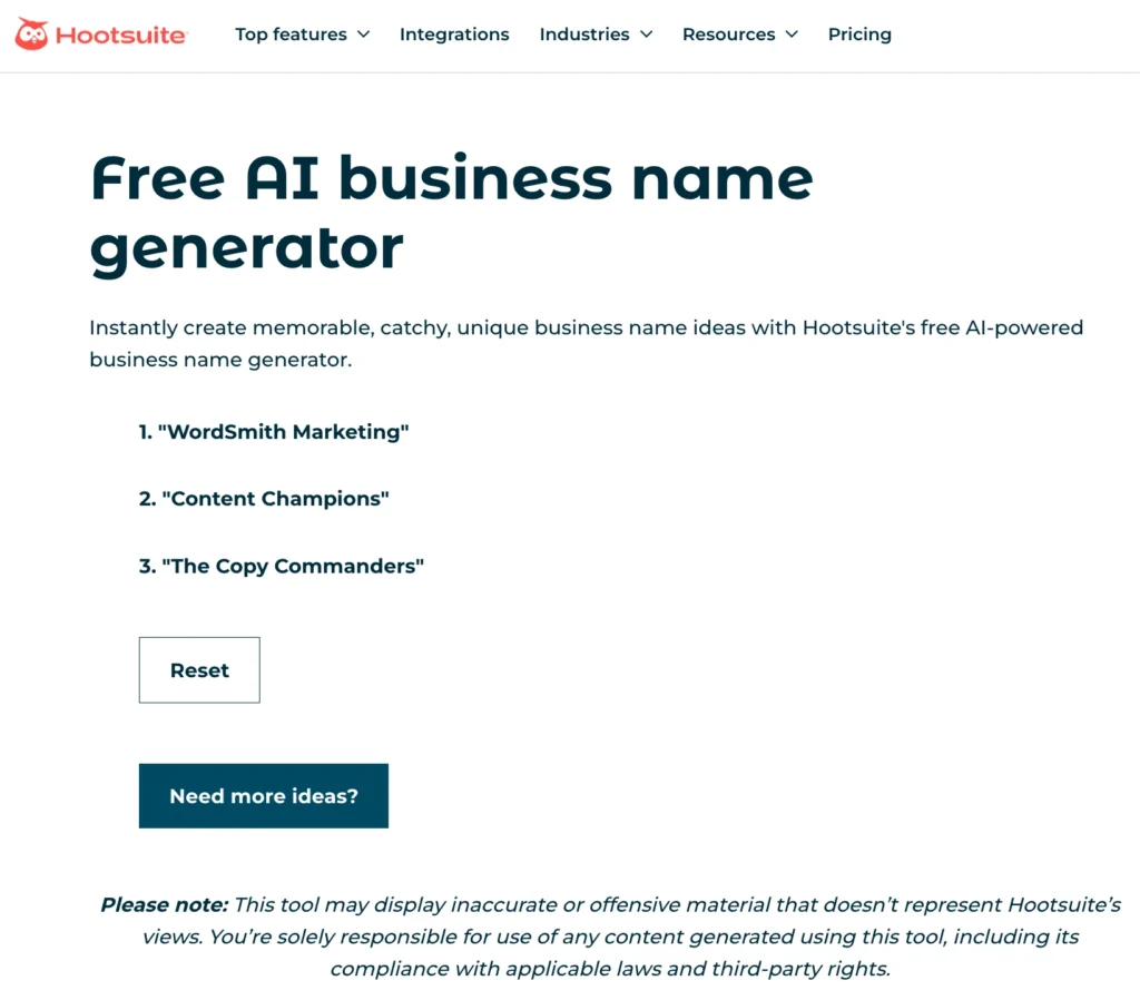 Hootsuite generating results
