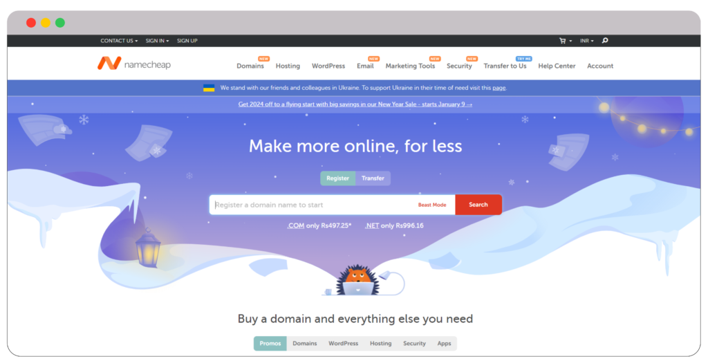 Namecheap Domain registrar
