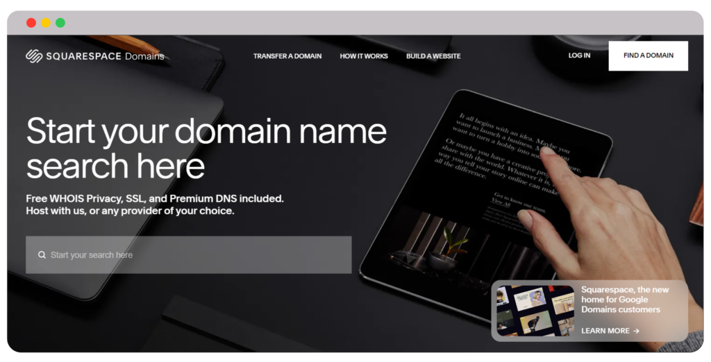 Squarespace Domain registrar