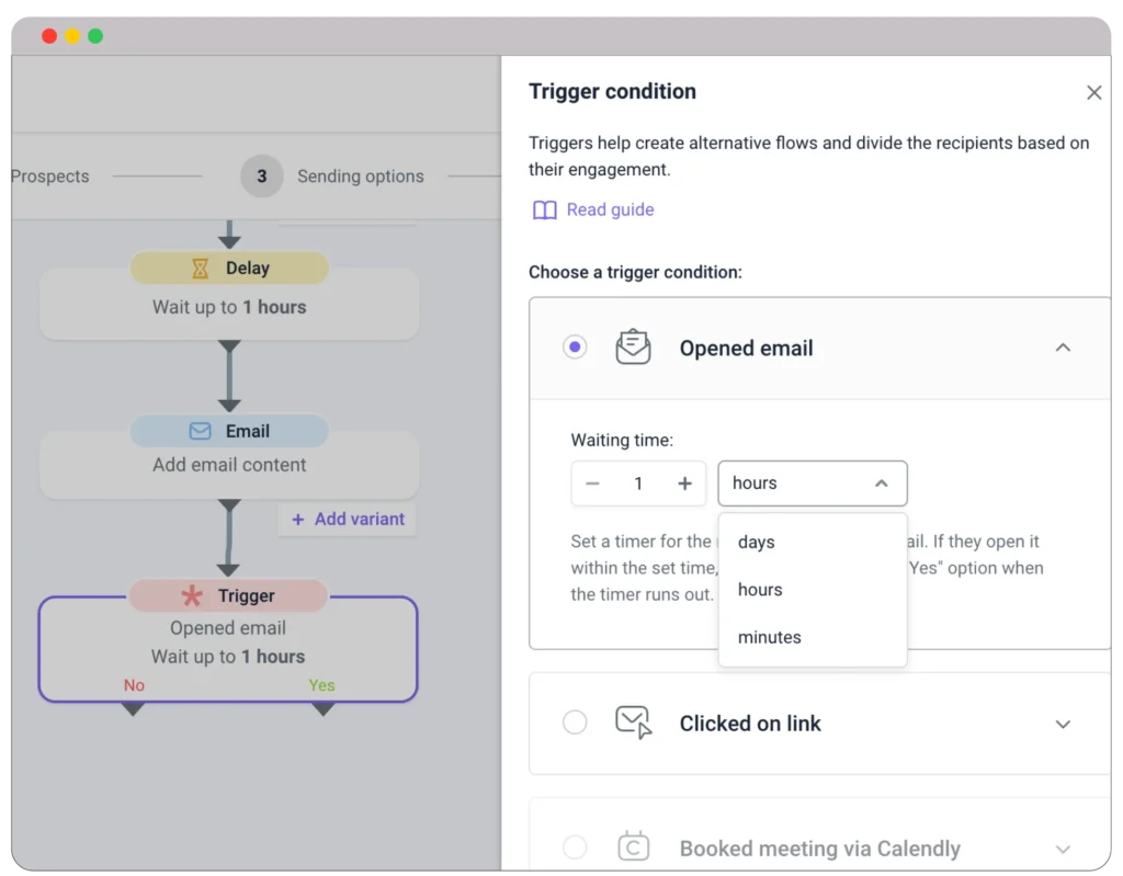 Trigger condition in drip sequence