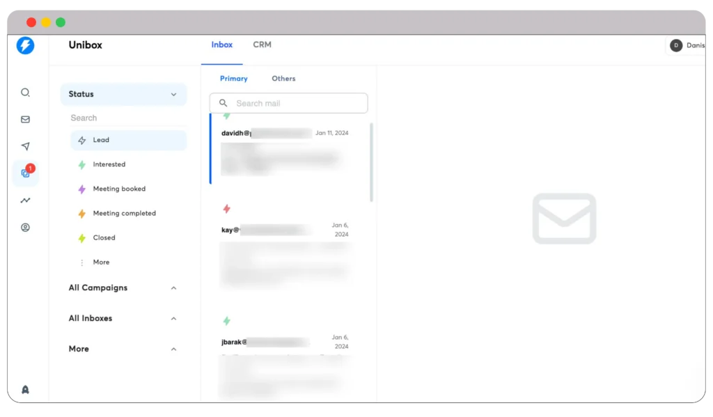 Unibox feature in Instantly.ai