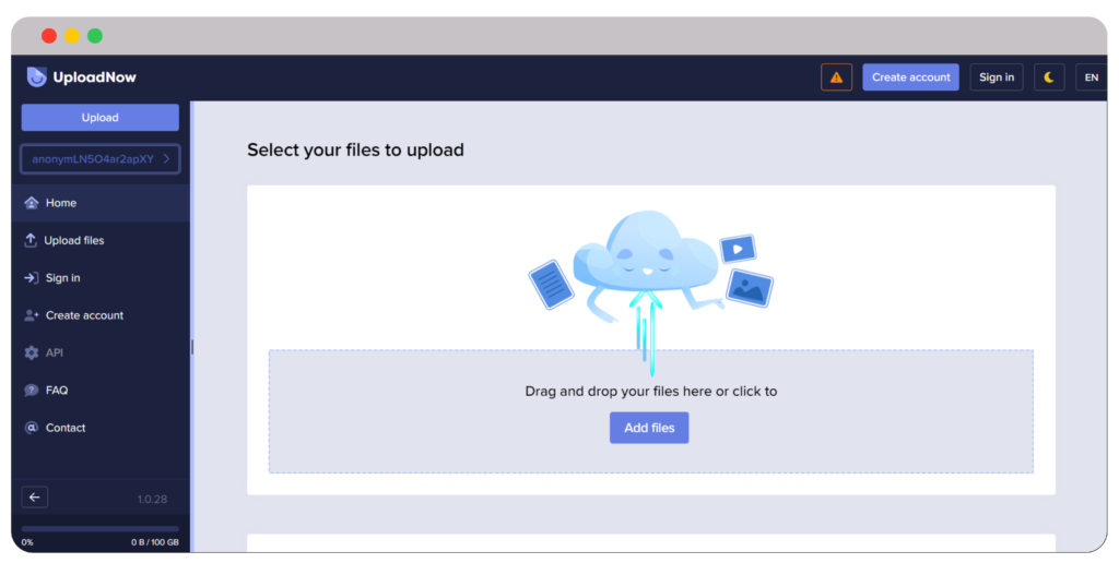 19 BEST Free Cloud Storage Providers to Store your Data 17 Uploadnow cloud storage provider