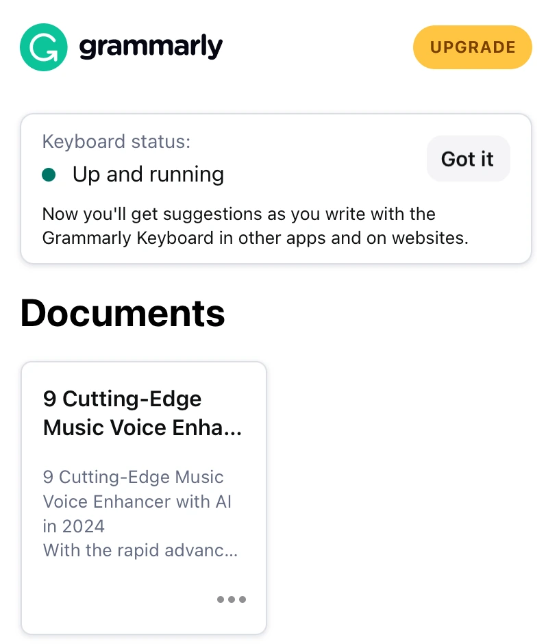 grammarly for iphone
