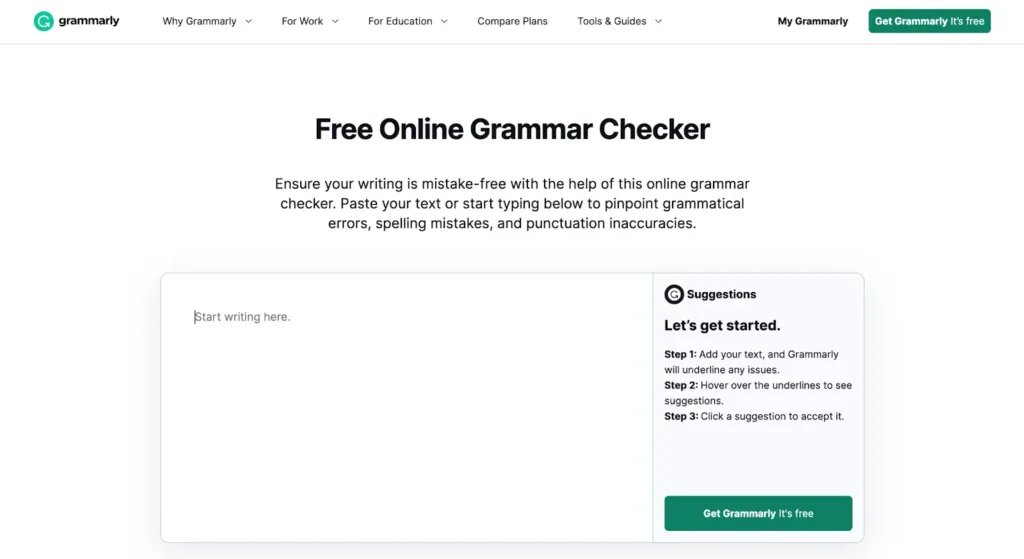 grammarly login page