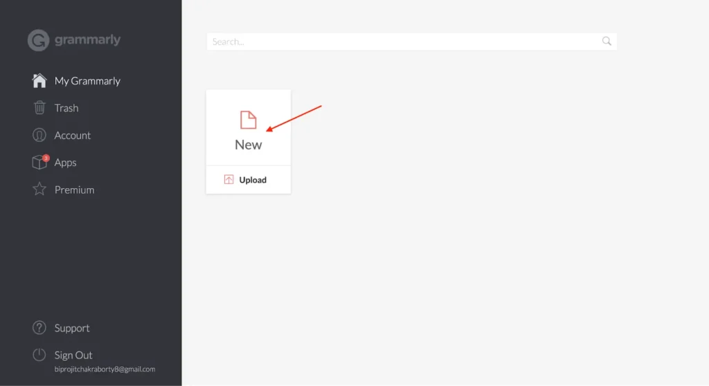 grammarly website review new document