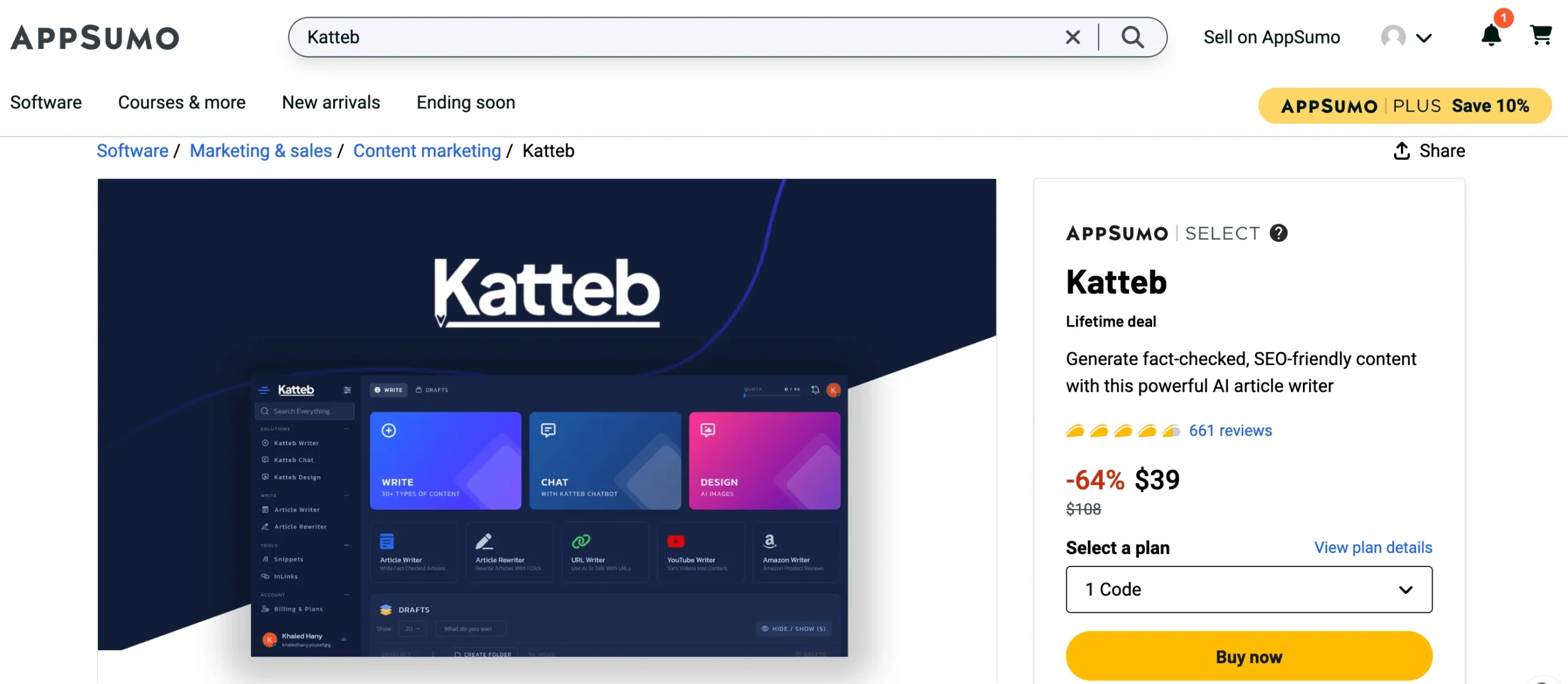 Explore 39 Best Lifetime Deals: Secrets To Unbeatable Offers 13 katteb lifetime deal scaled