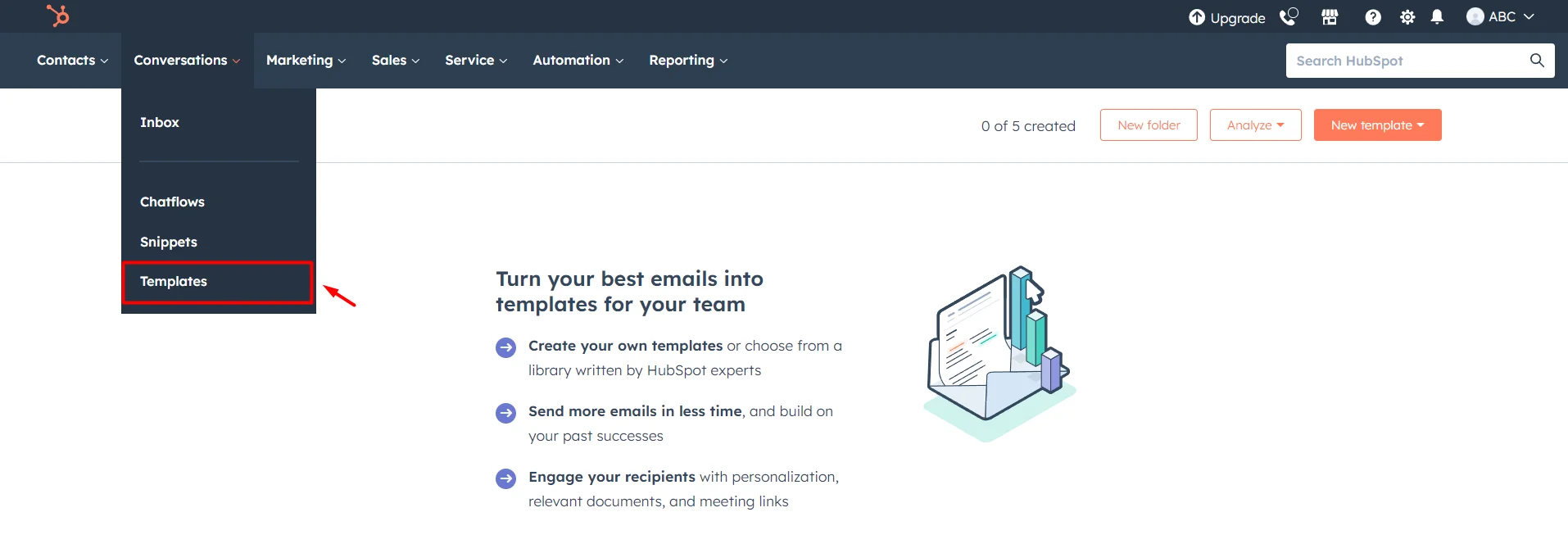 Boost your Email Campaigns with HubSpot Email Template Builder 2 navigate-to-templates-in-your-hubspot-acoount