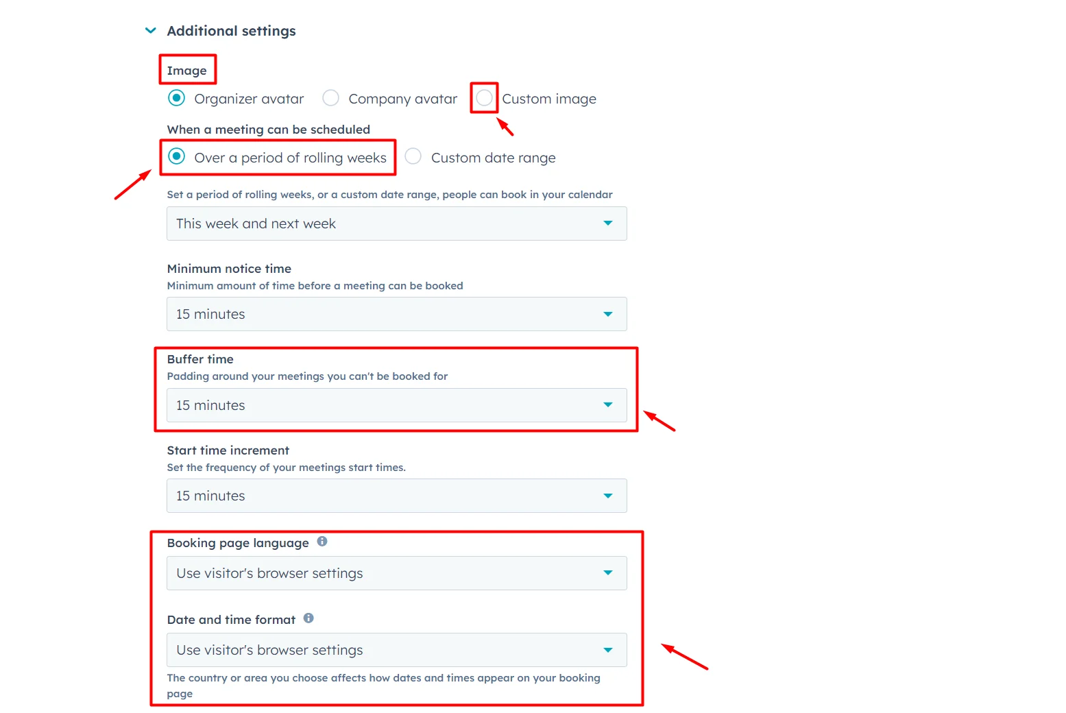 How to Book Sales Meetings with Best & Free HubSpot Meeting Scheduler? 8 schedule-tab-additional-settings