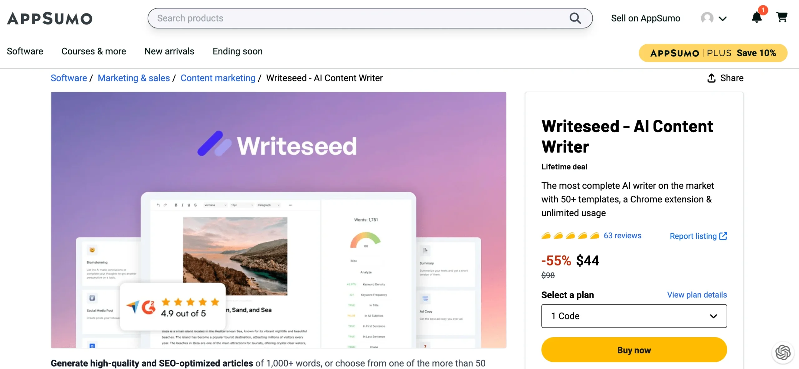 Explore 39 Best Lifetime Deals: Secrets To Unbeatable Offers 9 writeseed lifetime deal scaled