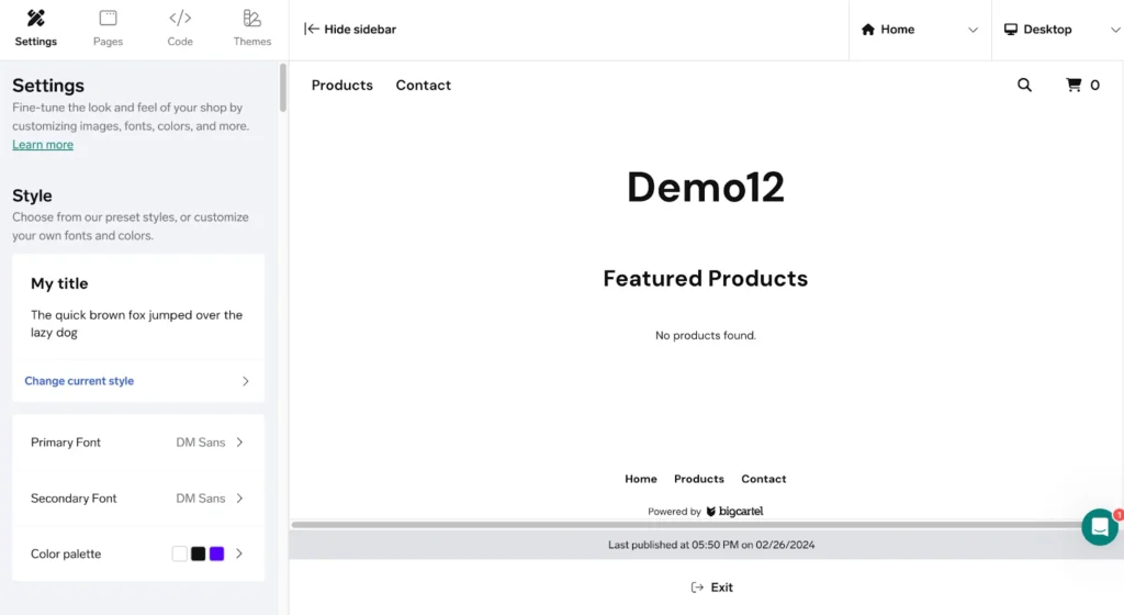 Big cartel templates