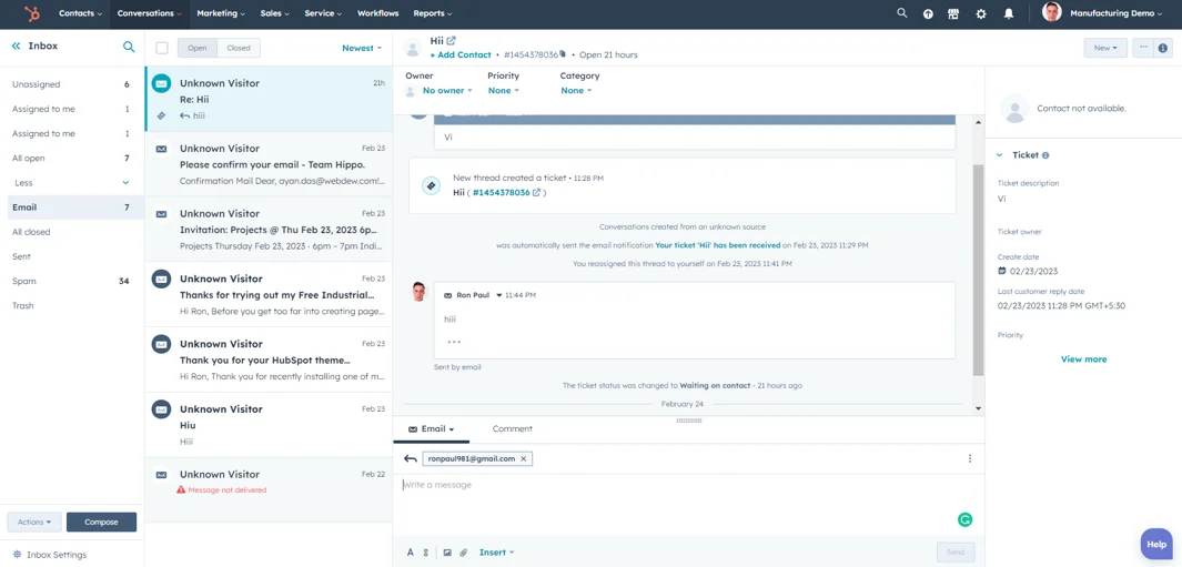 HubSpot for Manufacturing: The Ultimate Solution for your Business 6 HubSpot-Shared-Inbox