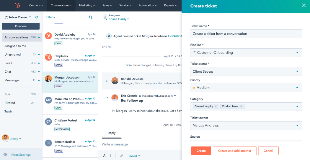 The Ultimate List of Free HubSpot CRM Features for Businesses 16 ticketing-system