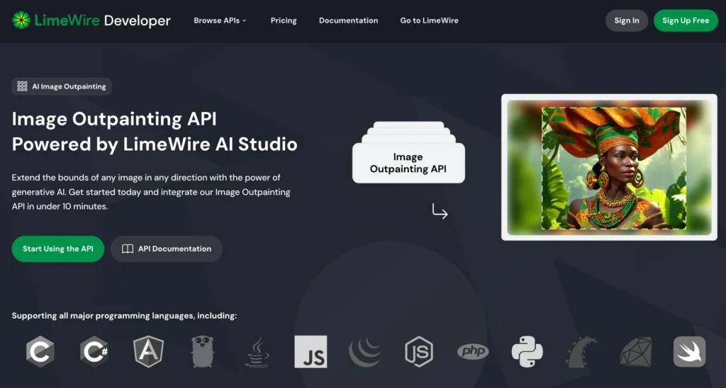 Image outpainting API