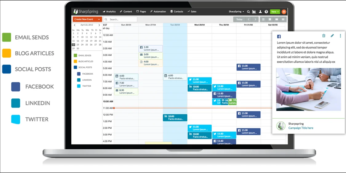 HubSpot vs SharpSpring: Which Platform is better for your Business? 6 Sharpspring-Social-Tools-hubspot-vs-sharpspring