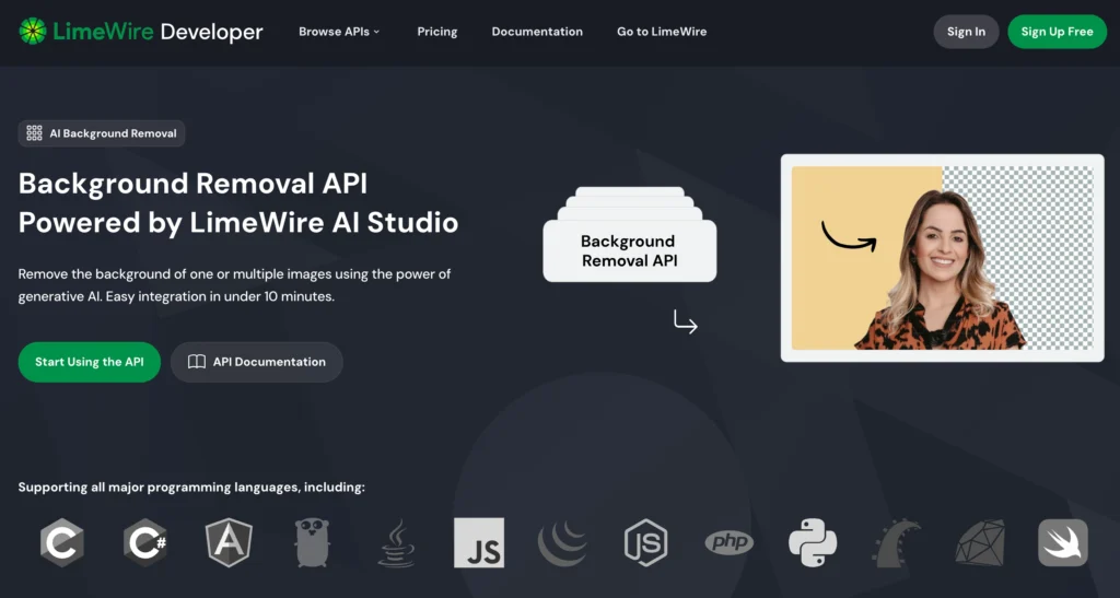 background removal API