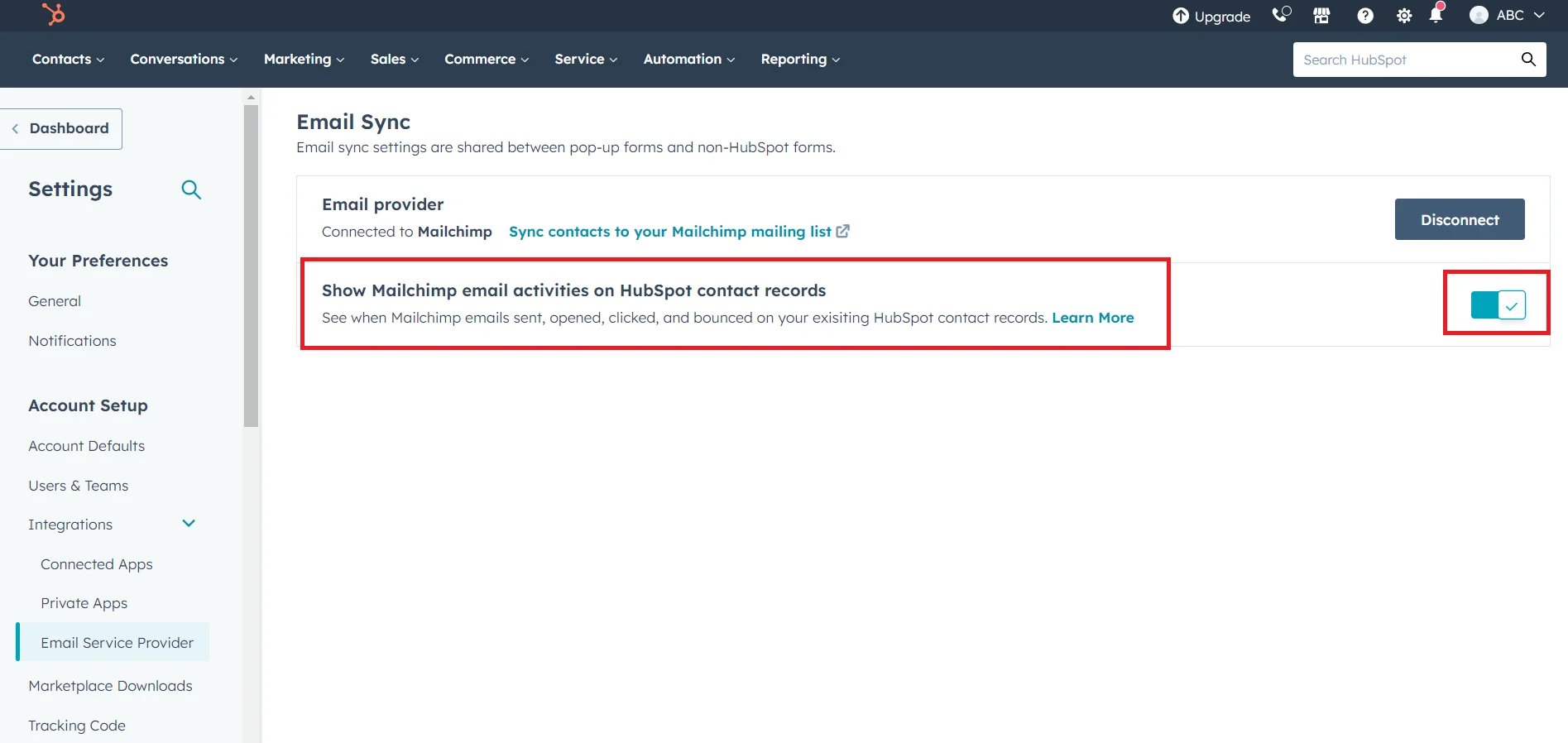 Boost your Email Marketing Strategy with HubSpot Mailchimp Integration 2 enable-mailchimp-activities-hubspot-mailchimp-integration
