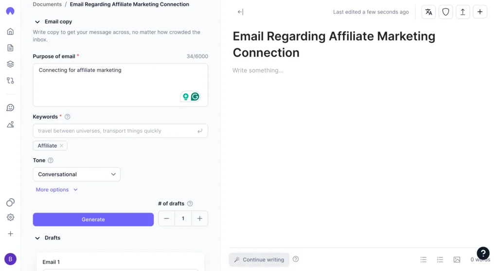 Top 12 Free AI Tools for Affiliate Marketing in 2024 31 hypotyenuse dashboard