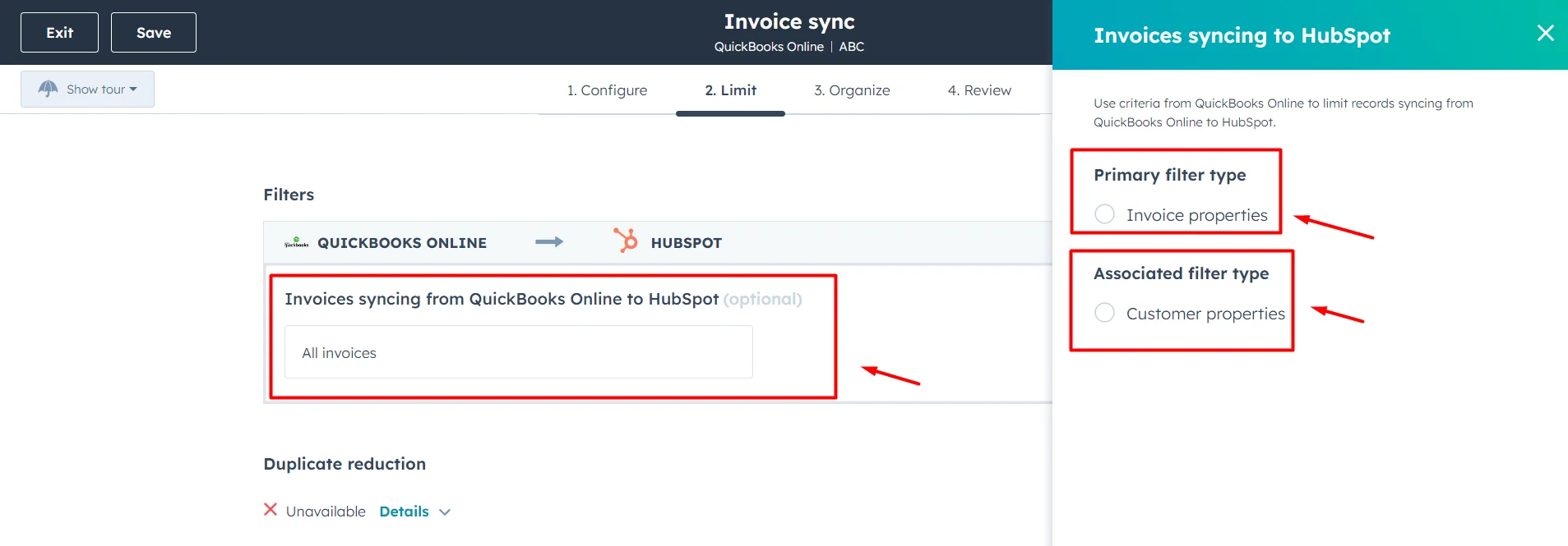 limit-set-invoice-syncing-filters-quickbooks-to-hubspot