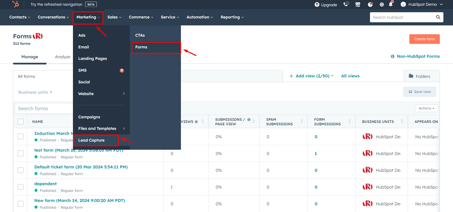 Boost your Email Marketing Strategy with HubSpot Mailchimp Integration 3 navigate-to-forms-hubspot-mailchimp-integration