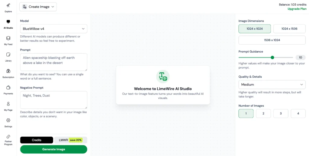 text image dashboard