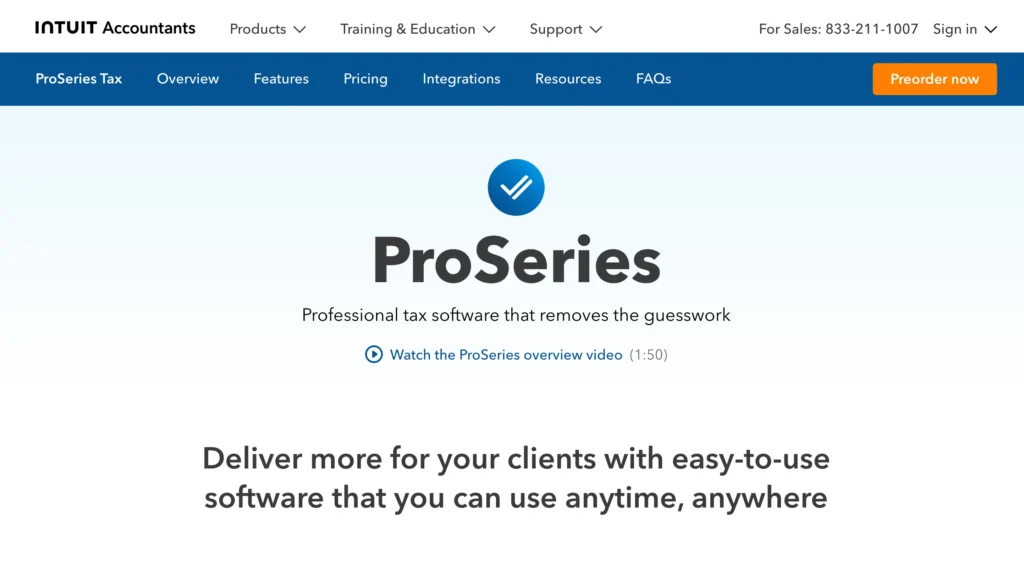 Intuit proseries professional