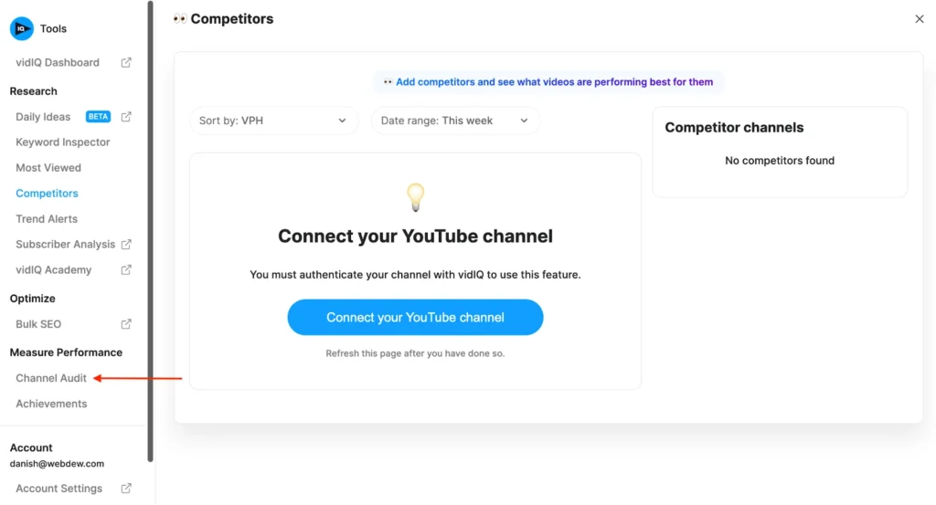 competitor dashboard