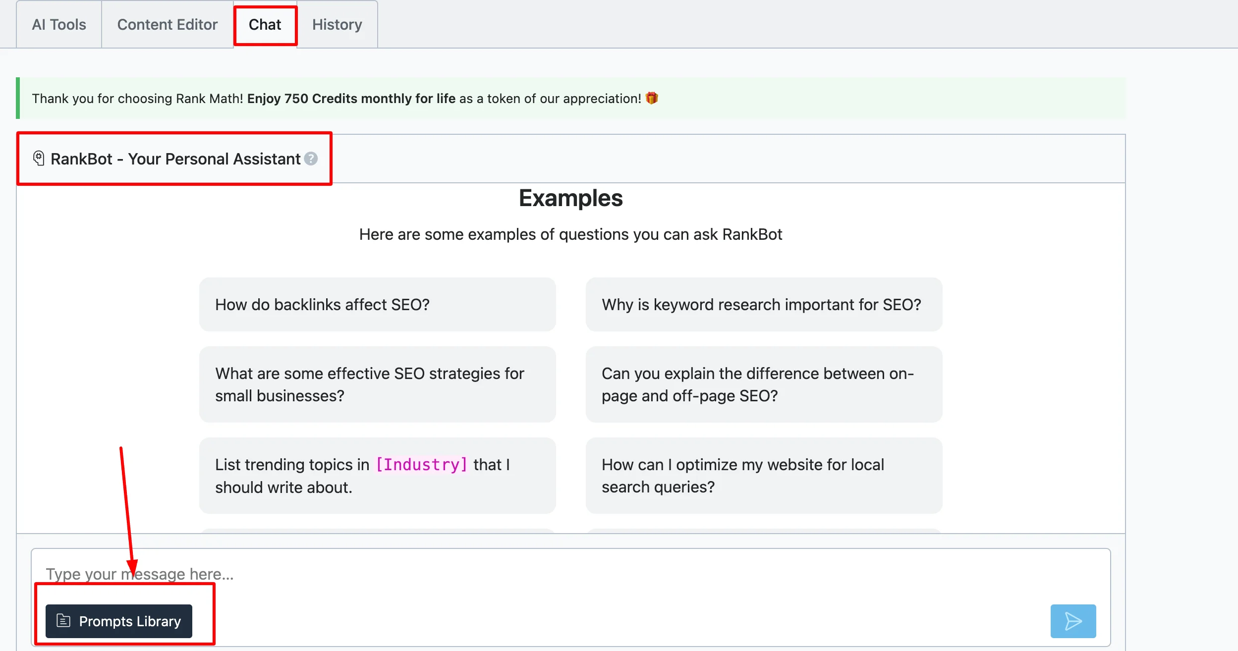 contentai chat option