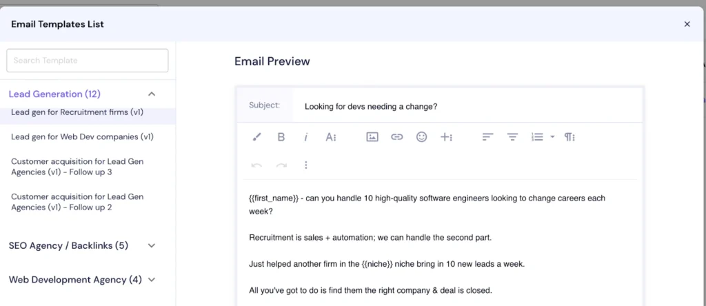 email templates
