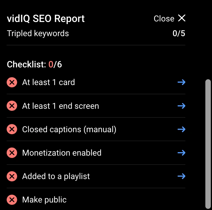 optimization checklist 1