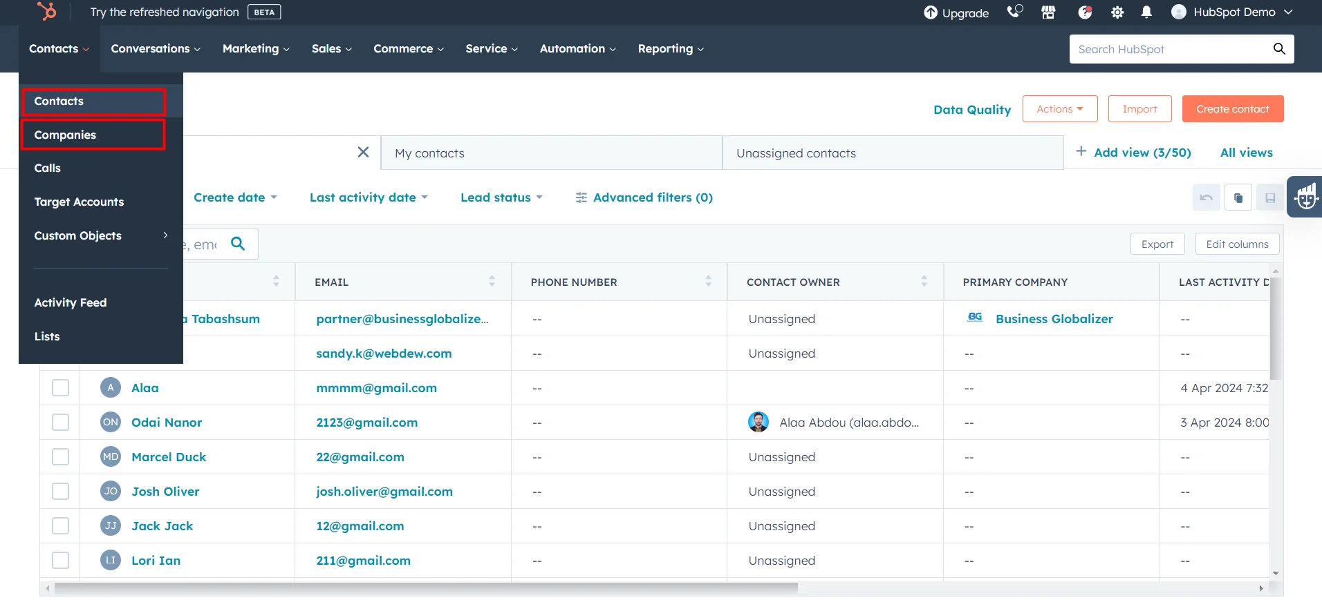 select-contact-hubspot-linkedin-integration