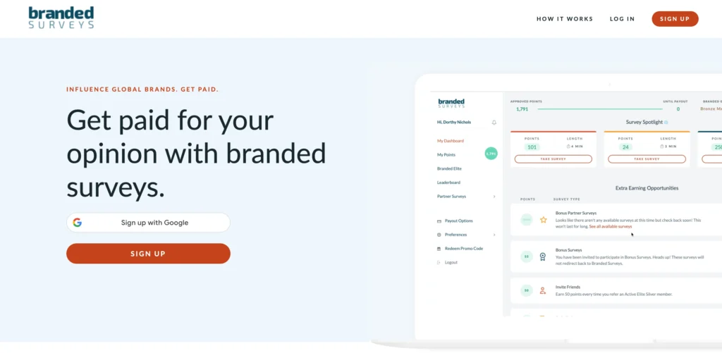 Branded surveys