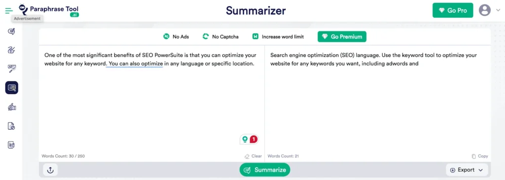 Text summarizer
