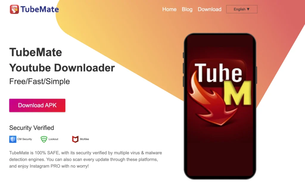 YouTube video downloader apps TubeMate