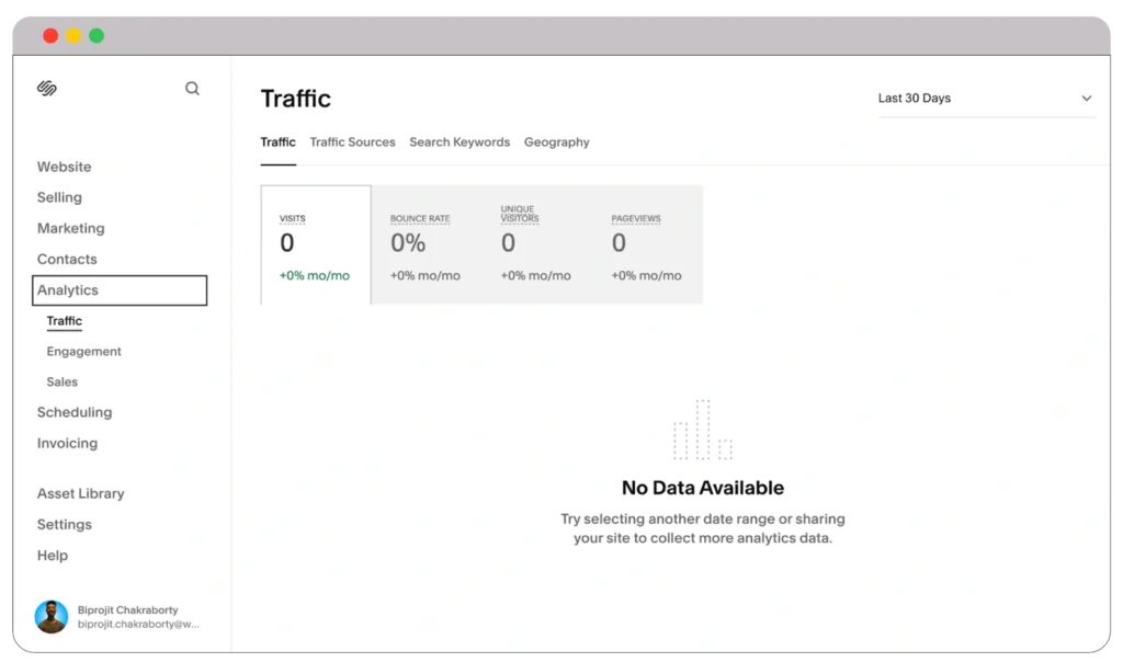 Squarespace analytics