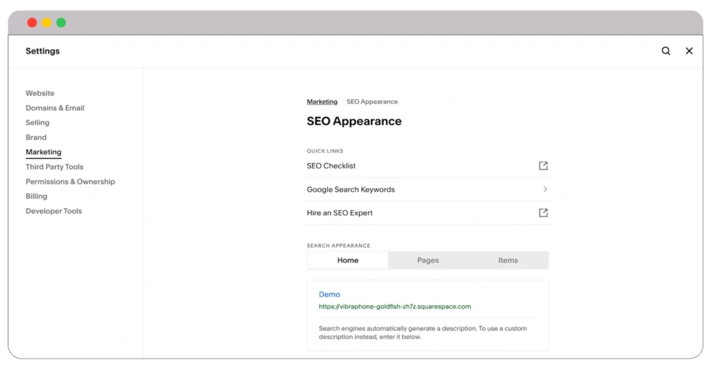 Squarespace marketing