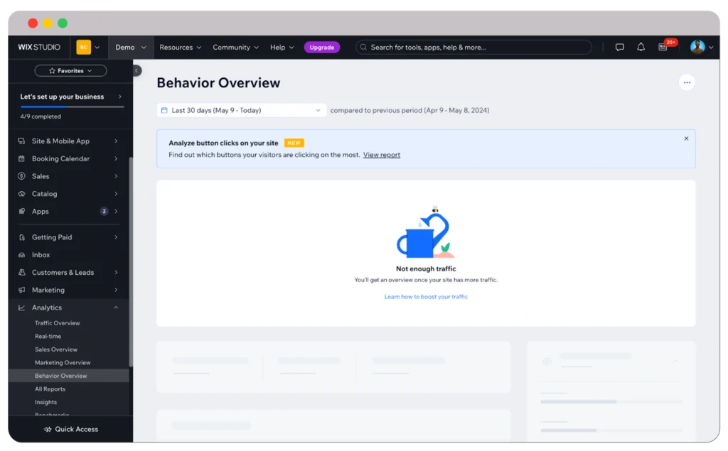Wix customer behavior