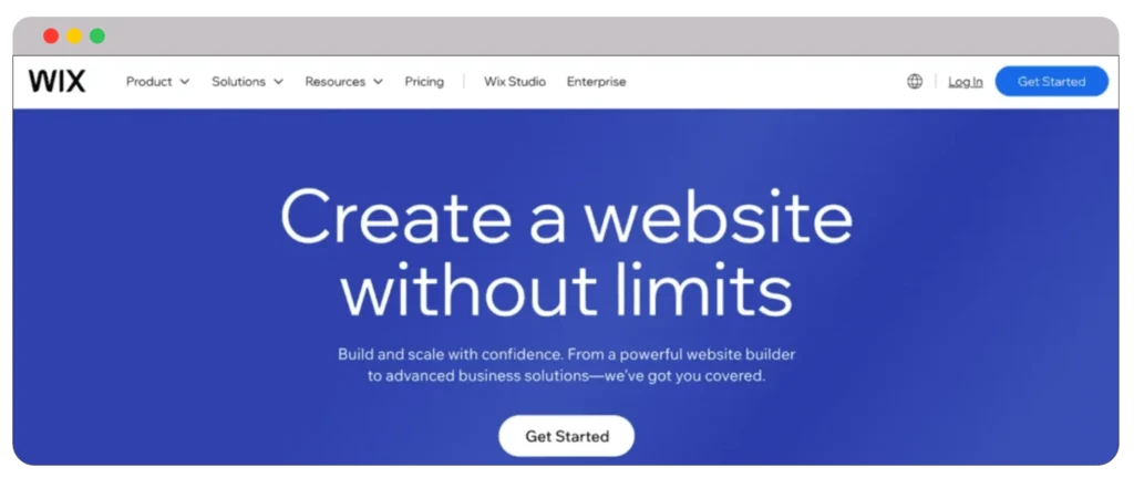 Wix vs Shopify 2024: Comparing 6 key areas 1 Wix hompage