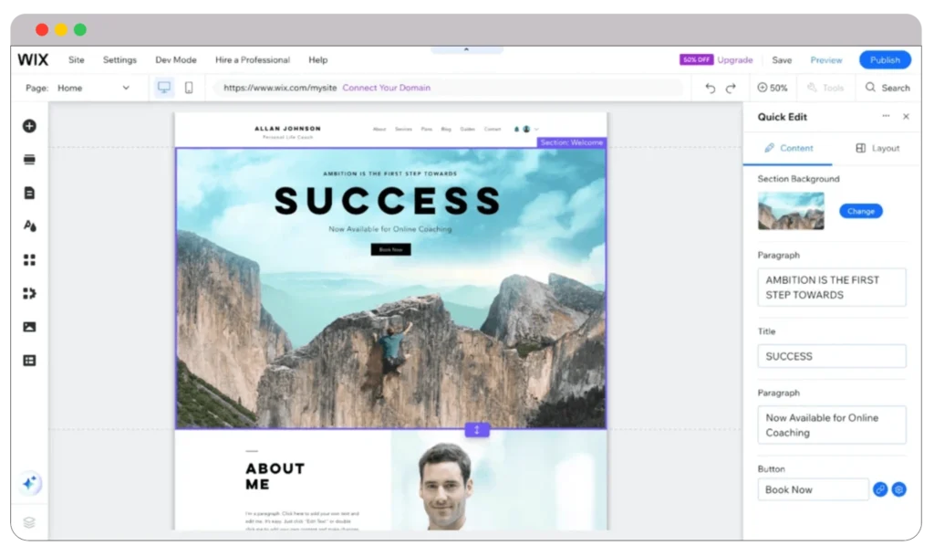 Wix vs Shopify 2024: Comparing 6 key areas 6 Wix template editing