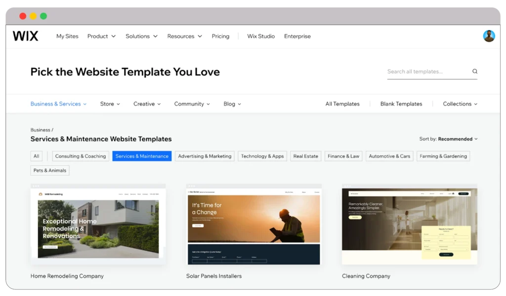 Wix templates 5