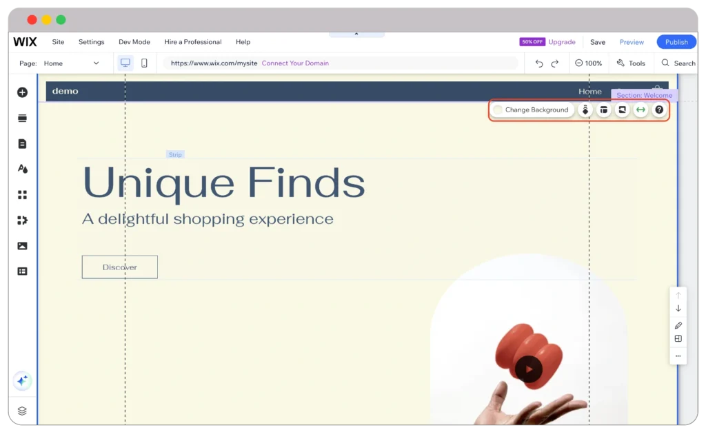 how to build a website with Wix Design dashboard