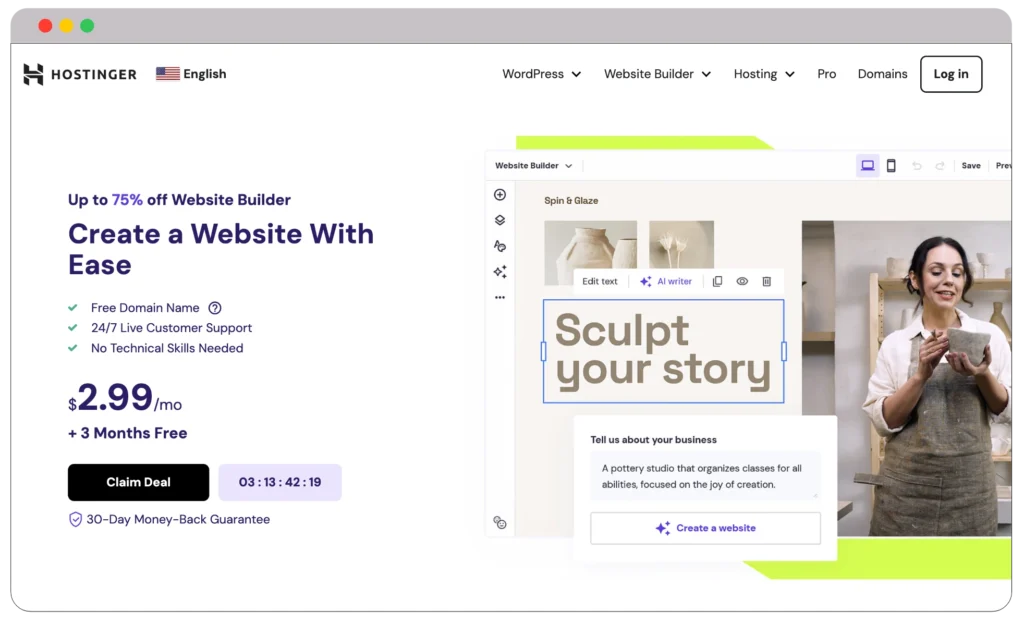 13 unique and Best Website Builder for Small Business in 2024 9 Hostinger