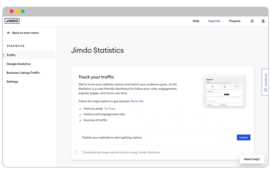 Jimdo analytics
