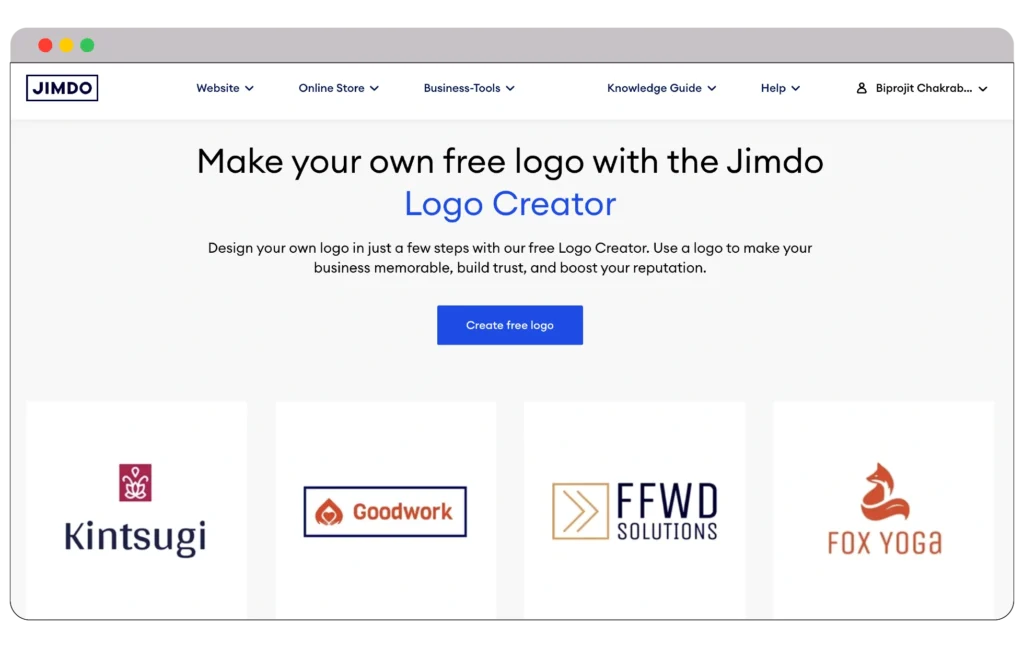 Jimdo logo creator