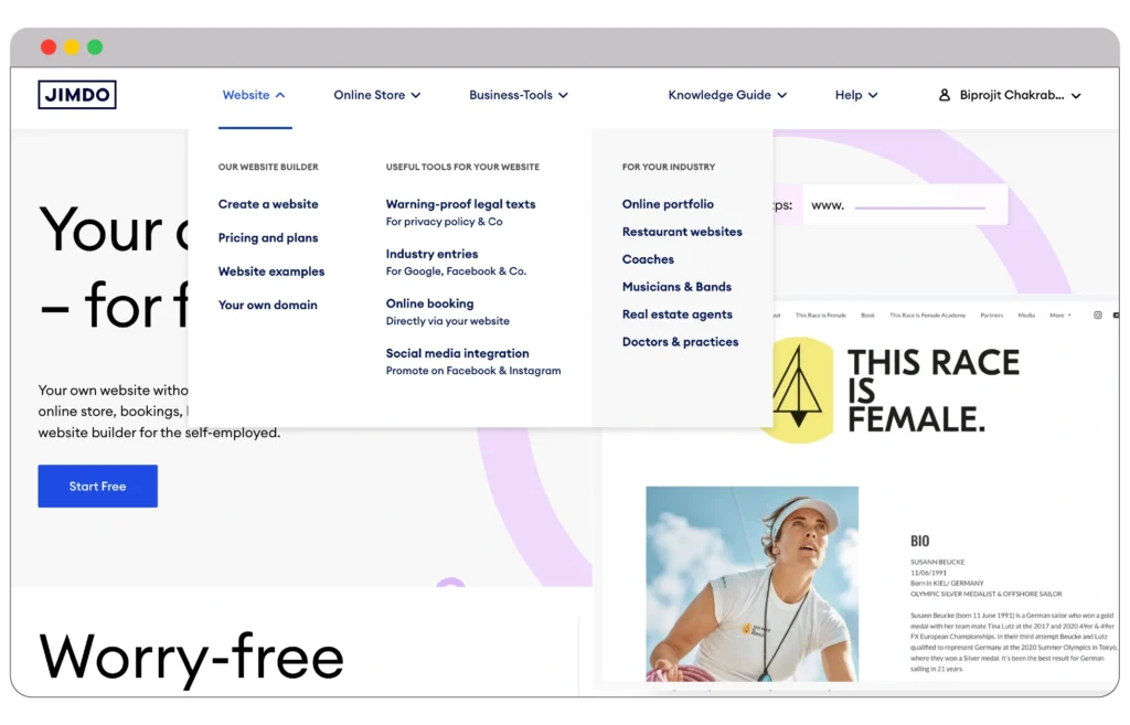 Jimdo vs weebly features