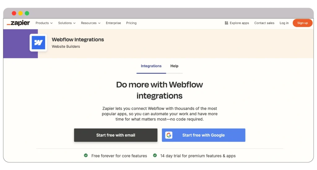 Zapier integrations